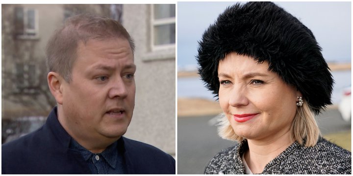 Breki Karlsson formaður Neytendasamtakanna og Lilja Alfreðsdóttir menningar- og viðskiptaráðherra.
