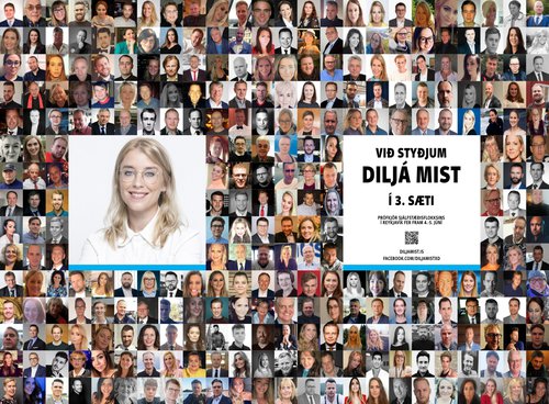Diljá Mist rak áberandi kosningabaráttu sem fór af stað með opnuauglýsingum í dagblöðum.