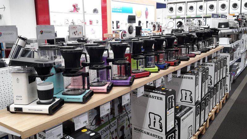 Hér er úr nógu að velja, yfir 60 mismunandi kaffivélar.