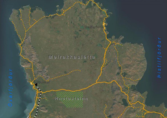 svæðið sem átti samkvæmt tillögu að breyta úr landbúnaðarsvæði í iðnaðarsvæði á aðalskipulagi.