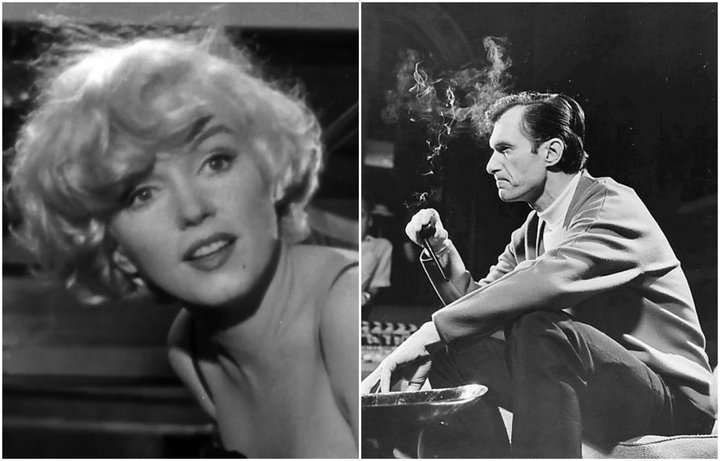 Hugh Hefner keypti gamla nektarmynd af Marilyn Monroe og birti í fyrsta eintaki tímaritsins Playboy án hennar samþykkis. Hann mun nú vera lagður við hlið hennar hinstu hvílu.