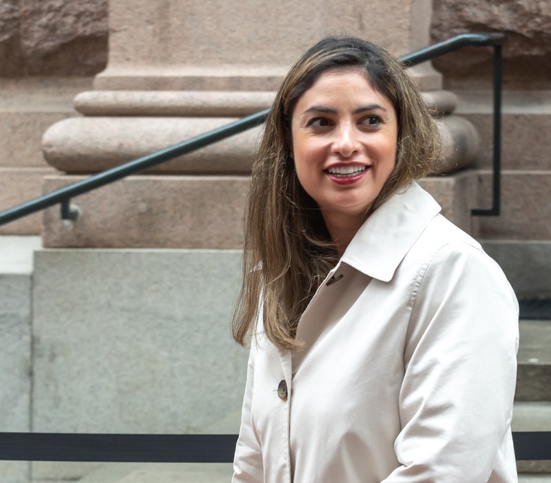 Nooshi Dadgostar, formaður Vinstriflokksins. Mynd: Wikimedia Commons