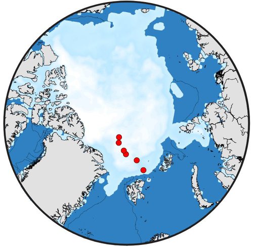 Rannsóknarsvæðið sem Hákon krónprins rannsakaði í fyrrasumar. Mynd: Norska hafrannsóknarstofnunin