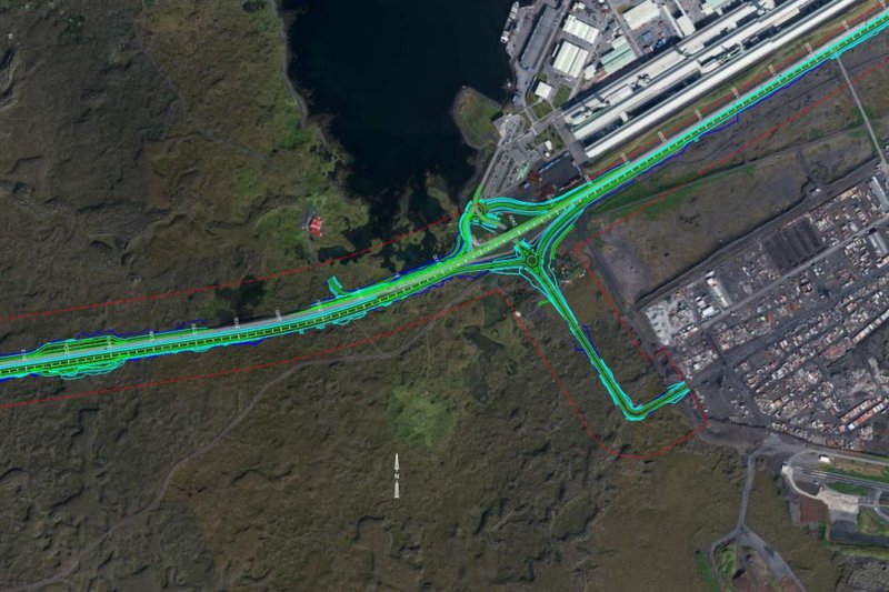Tillaga að vegtengingu álversins í Straumsvík og Álhellu. Mynd: Úr frummatsskýrslu