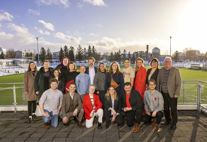 Hluti frambjóðenda Samfylkingarinnar í komandi borgarstjórnarkosningum.
