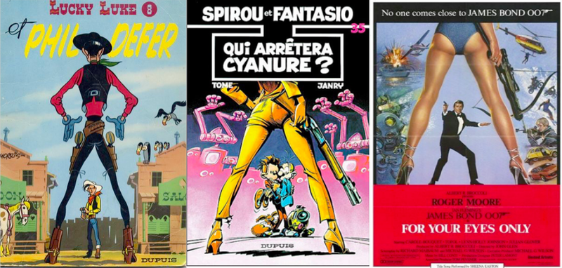 Langi Láki eða Phil Defer eins og hann heitir á frummálinu. Umslag bókarinnar þykir sérstaklega flott og áhrifaríkt. Aðrar bækur og kvikmyndir hafa líkt eftir þessari frægu uppstillingu.