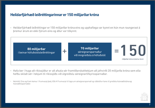  Úr glærukynningu um niðurstöður Leiðréttingarinnar.