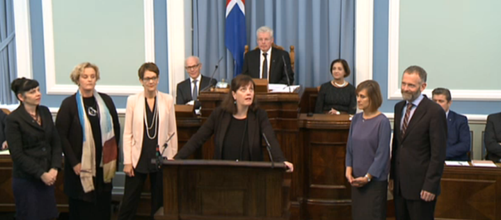 Þingflokksformenn þeirra sex flokka sem eiga nú fulltrúa á Alþingi kveðja Einar K. Guðfinnsson, forseta þingsins á fimmtudag.