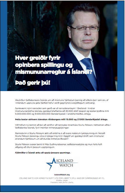 Iceland Watch auglýsingin sem birtist skömmu fyrir nýliðnar kosningar.