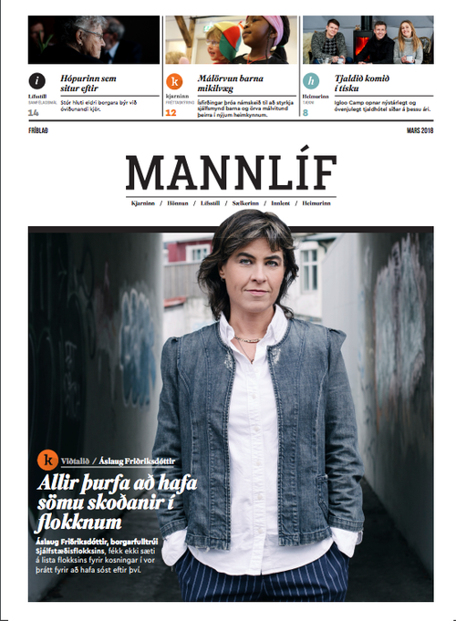 Forsíða Mannlífs.