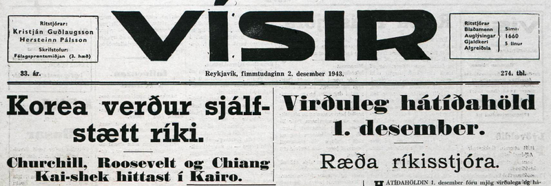 Kórea verður sjálfstætt ríki