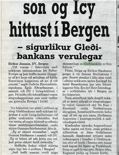 Spá blaðamanns DV sem gekk ekki alveg eftir.