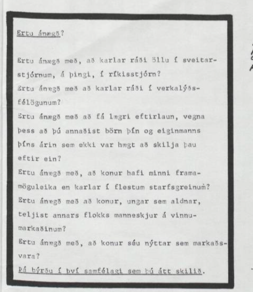 Ertu ánægð? Mynd: Forvitin Rauð