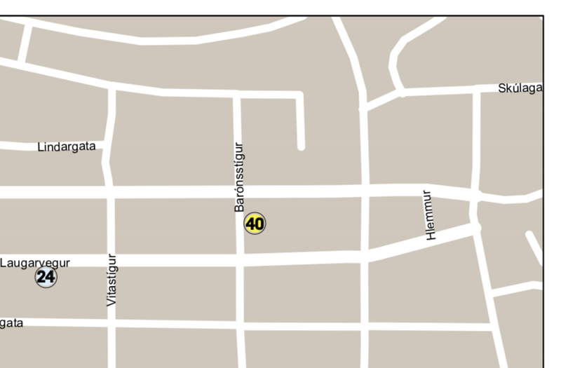 Kort: Reykjavík Grapewine