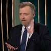 Sigmundur Davíð Gunnlaugsson formaður Miðflokksins í forystusætinu á RÚV í gærkvöldi.