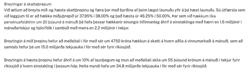 Skjáskot úr áætlun Pírata, sem ber nafnið „Ábyrg kosningaloforð“, og var birt á heimasíðu þeirra í gær.