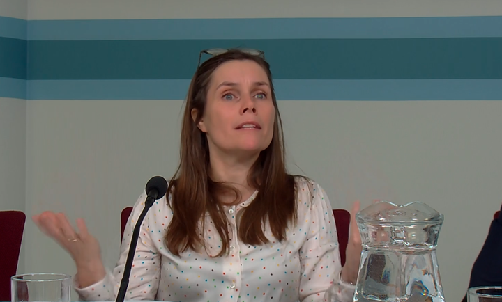 Katrín Jakobsdóttir, formaður Vinstri grænna og forsætisráðherra, á fundi stjórnskipunar- og eftirlitsnefndar í morgun.