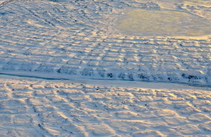 Freðmýrar austast í Síberíu Mynd: NASA