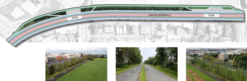 Starfshópurinn segir ef til vill skynsamlegt að endurskoða áætlanir um samfellda byggð meðfram Suðurlandsbrautinni norðanverðri.