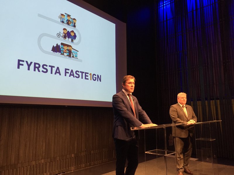 Bjarni Benediktsson og Sigurður Ingi Jóhannsson kynntu „Fyrstu fasteign“ í ágúst 2016. MYND: Birgir Þór Harðarson