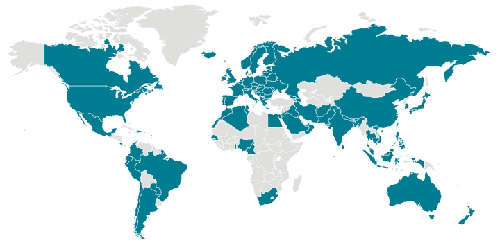 Nýja kórónuveiran hefur verið greind í 104 löndum.