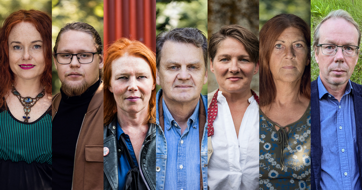 Listi Sósíalistaflokksins í Norðausturkjördæmi. Haraldur Ingi oddviti er fyrir miðju og Margrét, sem skipar annað sætið, er hægra megin við hann.