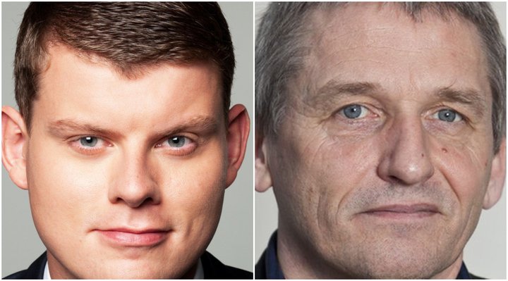 Stefán Einar Stefánsson og Hjálmar Jónsson