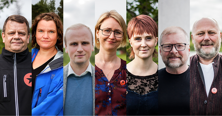 Efstu frambjóðendur Sósíalistaflokksins í Suðurkjördæmi.