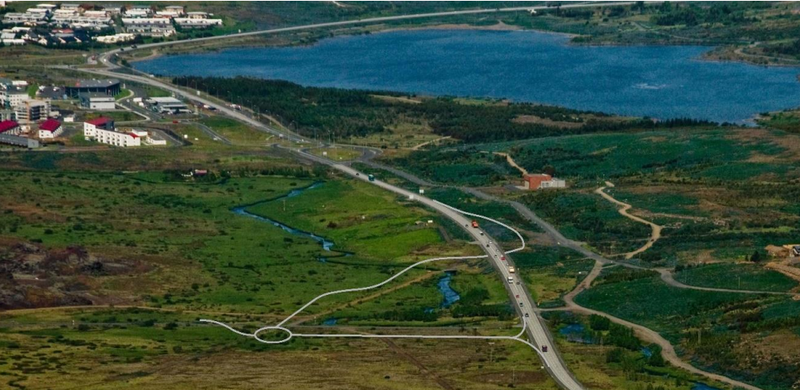 Ný tenging við Heiðmörk hjá Rauðhólum. Mynd: Vegagerðin