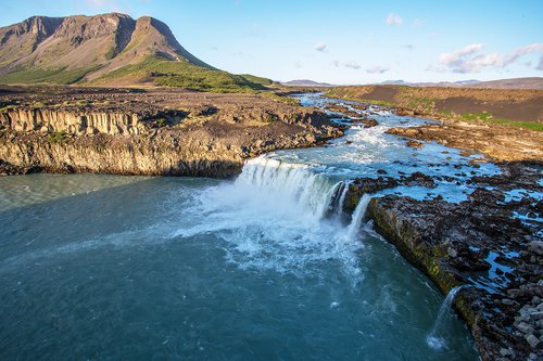 Vatnslítill Þjófafoss í Þjórsá Mynd: Matthías Ásgeirsson