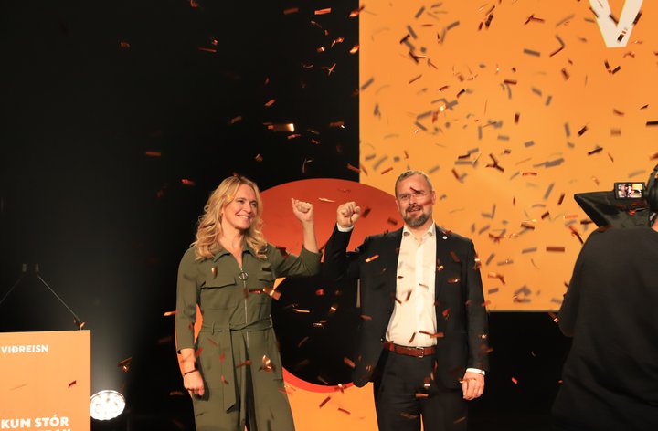 Þorgerður Katrín Gunnarssdóttir er formaður Viðreisnar og Daði Már Kristófersson var fyrr í haust kosinn varaformaður flokksins.