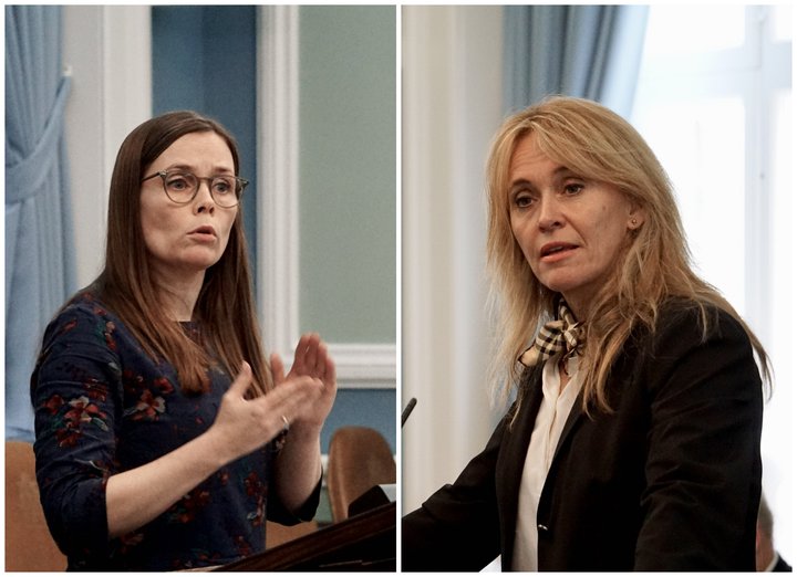 Þorgerður Katrín Gunnarsdóttir og Katrín Jakobsdóttir