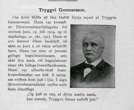 Myndin er úr 4. tb. Dýraverndarans, 1926.