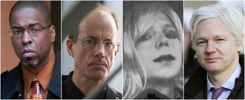 Jeffrey Sterling, Thomas Drake, Chelsea Manning og Julian Assange.
