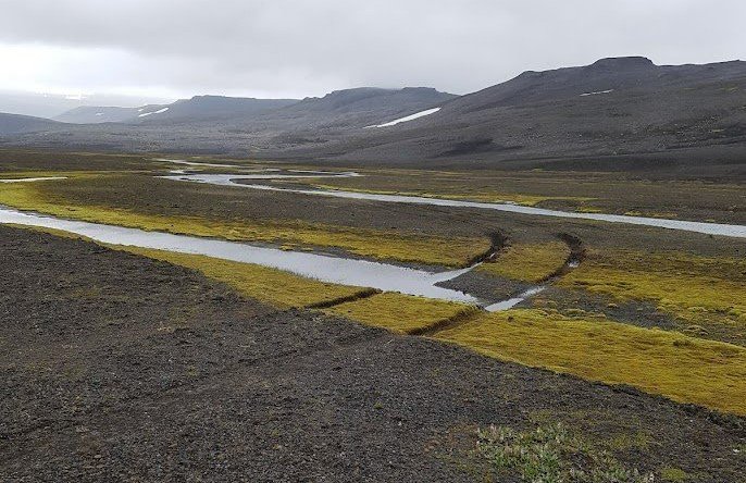 Spjöll vegna utanvegaakstursins í Vonarskarði.