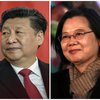 Xi Jinping, forseti Kína, og Tsai Ing-wen, forseti Taívan.