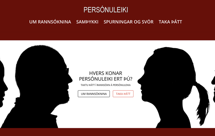 Persónuleikapróf - Íslensk erfðagreining