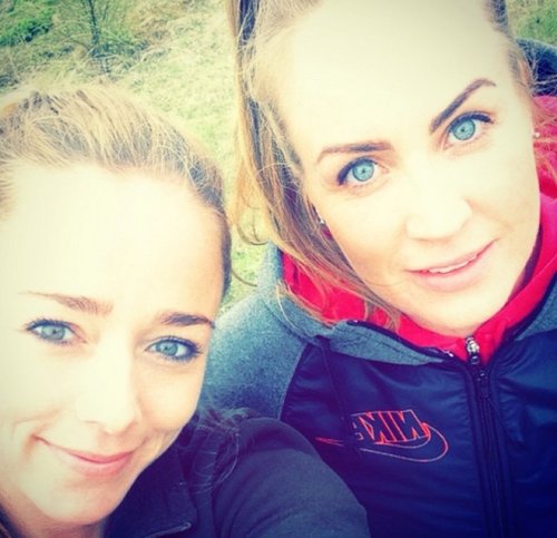 Anna Björg og Gerður. 