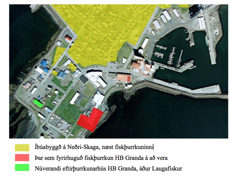 Yfirlitsmynd yfir Akranesbæ.