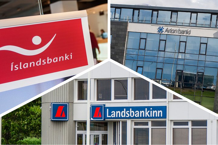 Útlán frá íslensku bönkunum þremur auk annarra innlánsstofnanna hefur aukist hratt á síðustu tólf mánuðum.