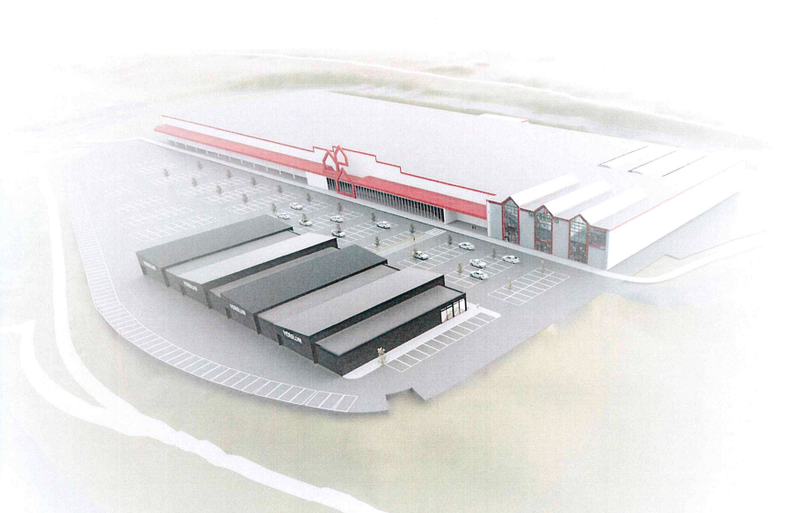 Teikning af hugmyndum fasteignafélagsins.