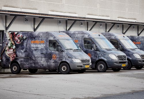 Sendibílar Nemlig vöktu athygli pistlaskrifara er hann var búsettur í Kaupmannahöfn. Mynd: Nemlig.