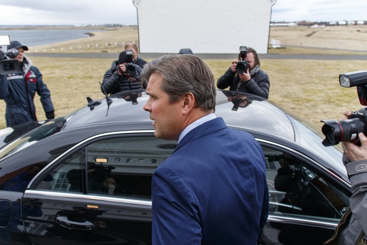 Bjarni Benediktsson hitti forseta Íslands á Bessastöðum í dag. 