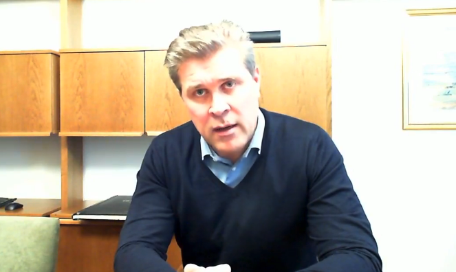 Skjáskot af netfundinum í dag.