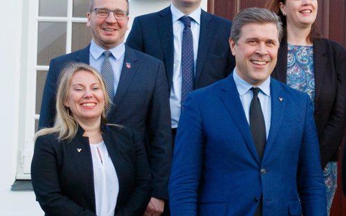 Sigríður Andersen fyrrum dómsmálaráðherra og Bjarni Benediktson, fjármála og efnahagsráðherra. Mynd: Birgir Þór.