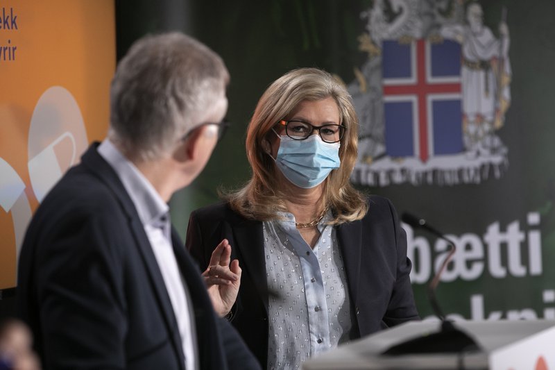 Þórólfur Guðnason og Alma Möller. Mynd: Almannavarnir