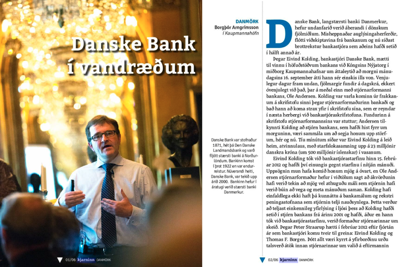 Fyrsta fréttaskýringin birtist þann 26. september 2013 í veftímariti Kjarnans.