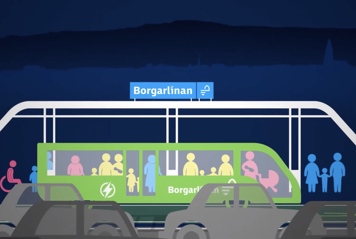 Borgarlínan Mynd: Skjáskot/Kynning Reykjavíkurborgar