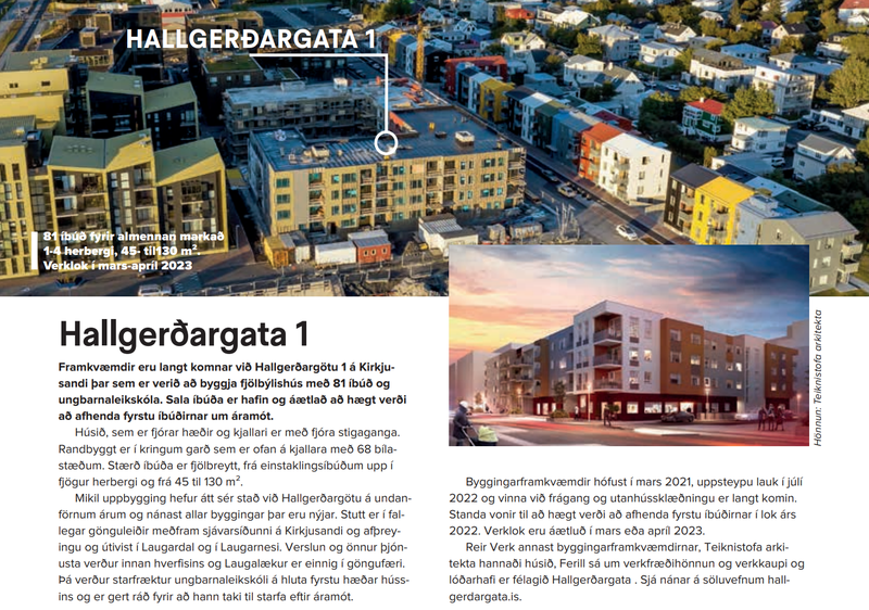 Skjáskjot úr bæklingi borgarinnar um uppbyggingu húsnæðis í Reykjavík.