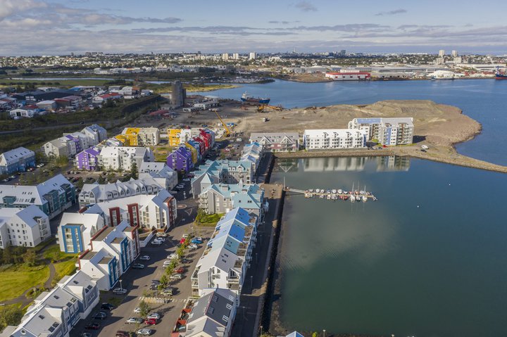 Frá Bryggjuhverfi. Íbúar þar vilja fá póstnúmerið 112.